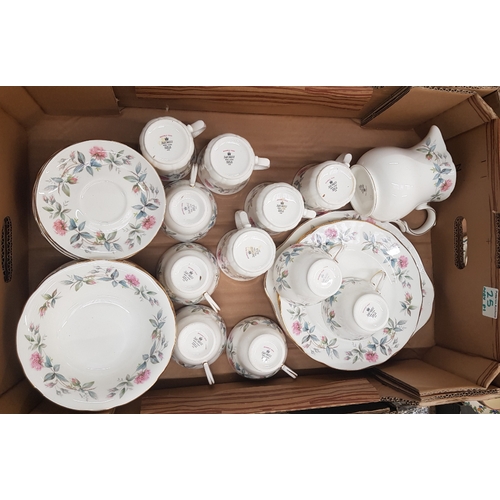 25 - Duchess China Bramble Rose Part Tea Set- 1 tray