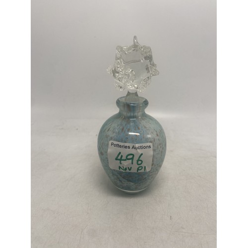 496 - Jeane Michel Operto signed perfume bottle 13.5cm height