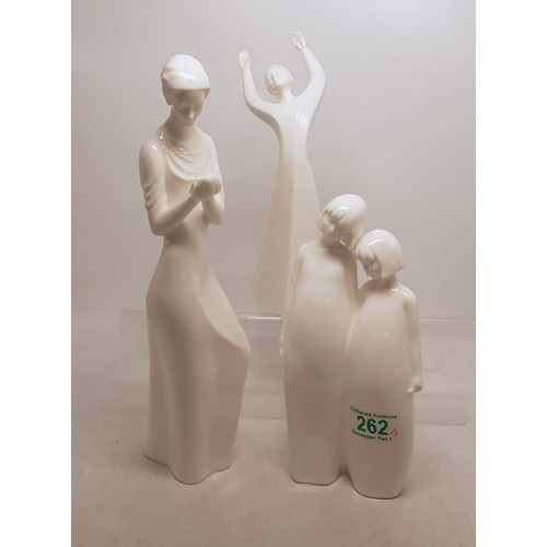 262 - Royal Doulton Images figures to include Sisters HN3018,  Tenderness HN2713 & Awakening HN2875 (3)