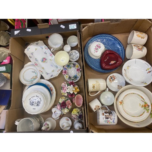 122A - A Mixed Collection of Items to Include Royal Commemorative Mugs, Tuscan Bowls, Carltonware Rouge Roy... 