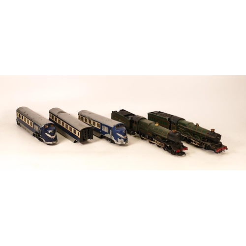 533Z - Three Model Locomotive Trains to include Hornby Bristol Castle, Lima King George V and Trix TTR Mete... 