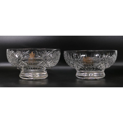 135 - Two Royal Brierley Glass Diamond Jubilee Coaching Bowls (2)