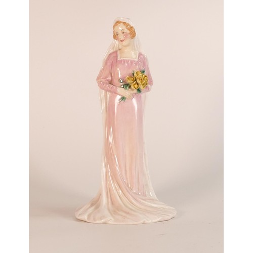 15 - Royal Doulton early figure The Bride HN1610, dated 1936, a.f. Some loss to petals and several small ... 