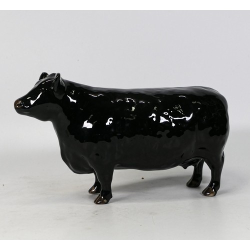 32 - Beswick Aberdeen Angus cow 1563, gold backstamp, boxed