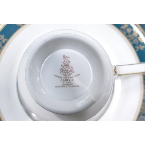 50 - Royal Doulton Carlyle tea and dinner wear to include - 6 dinner plates, 3 cake plates, gravy boat an... 