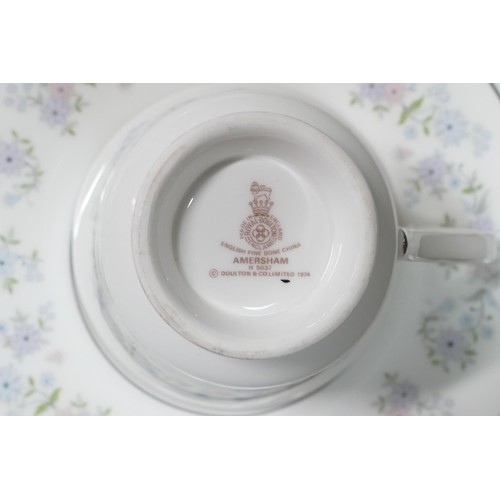 53 - A large collection of Royal Doulton Amersham tea and dinner ware to include 9 dinner plates, 9 small... 