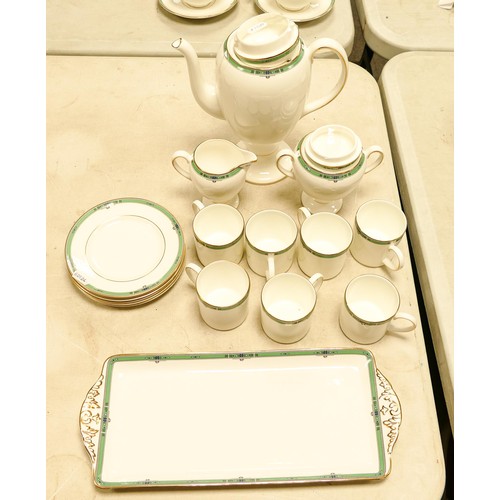 58 - Wedgwood Jade pattern 17 piece coffee set, marked factory seconds 1 x cup a/f  (17)