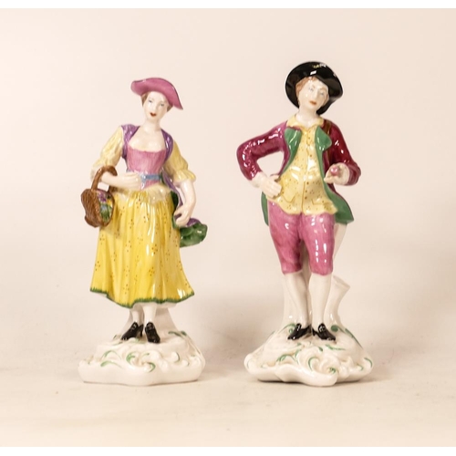 220 - Spode Chelsea Figures No 7 & 8, height 18cm(2)