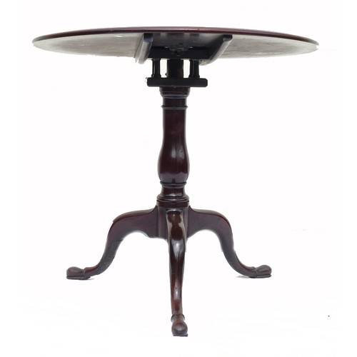 551C - 19th century tilt top table with later carved decoration to top, diameter of table top 80cm