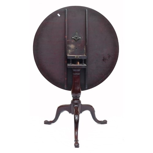 551C - 19th century tilt top table with later carved decoration to top, diameter of table top 80cm