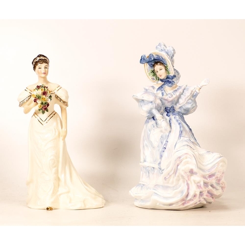 49 - Royal Doulton Lady Figures to include Wedding Morn Hn3853 & Forget Me Nots Hn3700(2)