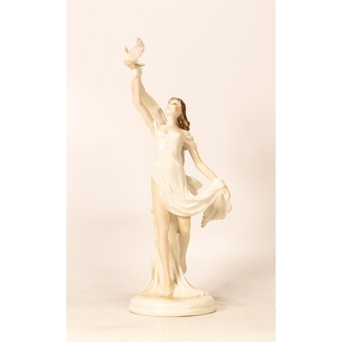 58 - Royal Worcester Lady Figure Spirit of Peace , limited edition with cert