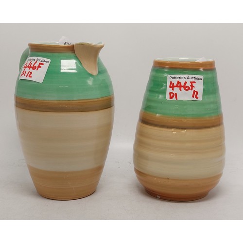 446F - Shelley Water Jug Together With Vase Marked 973 (2)