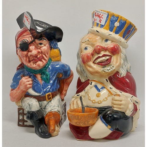 446C - Character Jug Long John Silver Together With Old King Cole