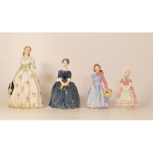 438 - Royal Doulton Small Lady Figures to include Carolyn Hn2112, Cherie Hn2341, Wendy Hn2109 (chip to hat... 