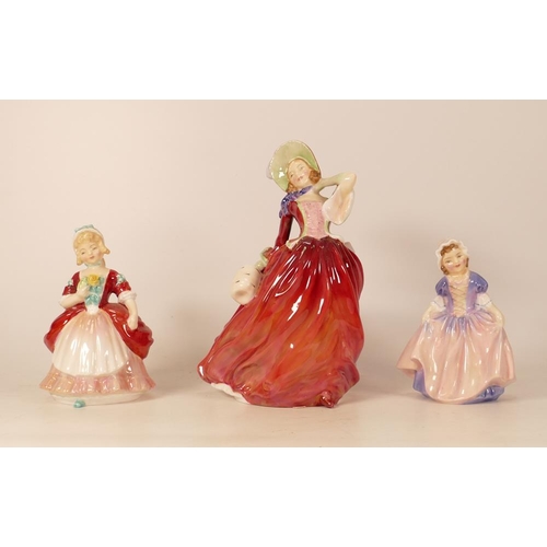 439 - Royal Doulton Lady Figures to include Autumn Breezes Hn1934, Valerie Hn2107 & Dinky Doo Hn1678(3)