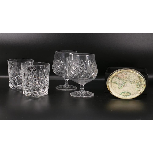 506 - Three items of Boxed Crystal to include Parlane Glass Coasters, Lawleys Crystal 2pcs Brandy Glasses ... 