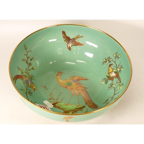 344 - Large Spode Fruit Bowl with Chelsea Bird & Foliage Decoration, diameter at widest 26cm