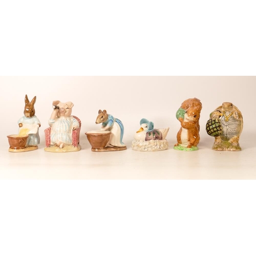 384 - Beswick Beatrix Potter Bp3 Figures to include Cecily Parsley, Little Pig Robinson Spying, Mr Alderma... 