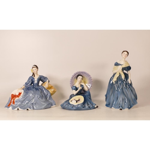 428 - Royal Doulton Lady Figures Pensive Moments Hn2704, Adrienne Hn2304 & Elyse Hn2429(3)