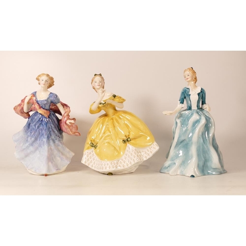 430 - Royal Doulton Lady Figures The Last Waltz Hn2315, Morning Breeze Hn2313 & Yvonne Hn3038(3)