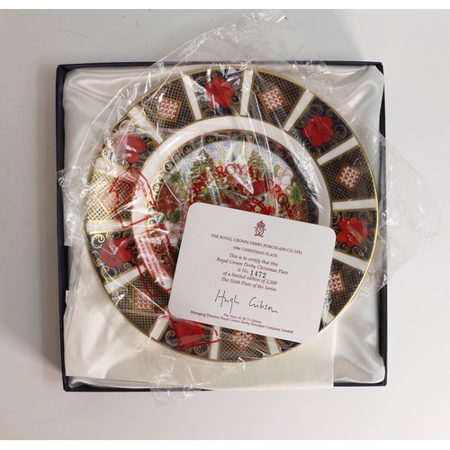 50B - Royal Crown Derby 1996 Imari Christmas plate, d.21cm, boxed with certificate.