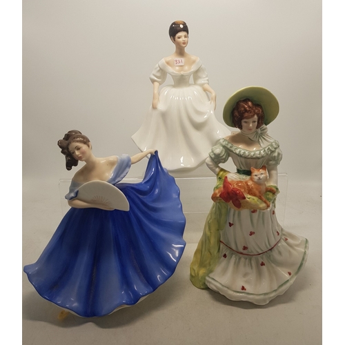 331 - Royal Doulton lady figures to include Jane HN3711 together with Elaine HN2791 and Angela HN2389, all... 