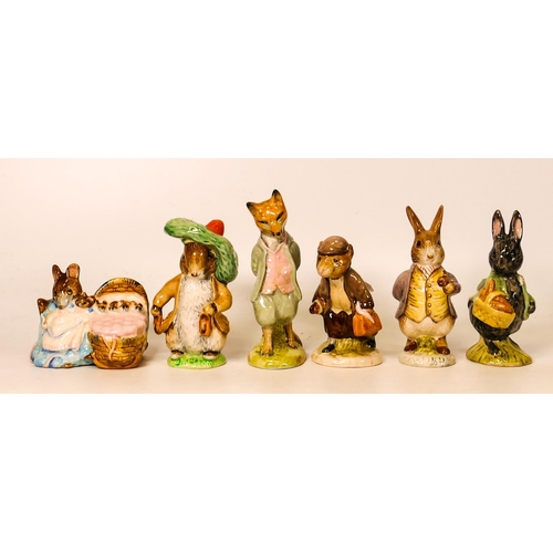 91 - Beswick Bp4 Beatrix Potter figures to include Hunca Munca, Foxy Whiskered Gentleman , Benjamin Bunny... 