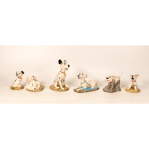 97 - Royal Doulton 101 Dalmatians Figures to include Pongo Dm6, Penny & Freckles DM3, Penny Dm2, Lucky Dm... 