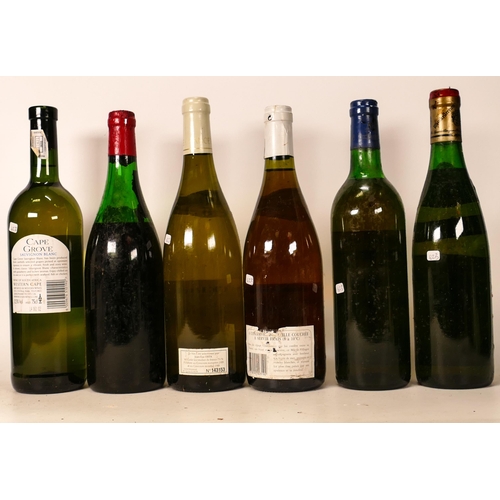 3 - Six Bottles off Vintage Wines to include 1973 Grierson Blumenthal Beaujolais, 2003 Cape Grove, Domai... 