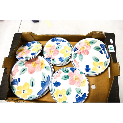 89 - A collection of Johnson Bros floral decorated plates