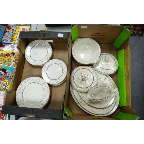 511 - A large collection of John Maddocks & Sons Royal Ivory Patterned dinnerware (2 trays)