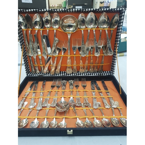 145 - An Italian cased silver plated cutlery set