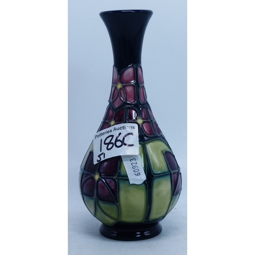 186C - Moorcroft Sally Tuffin Violets Vase Height 17cm