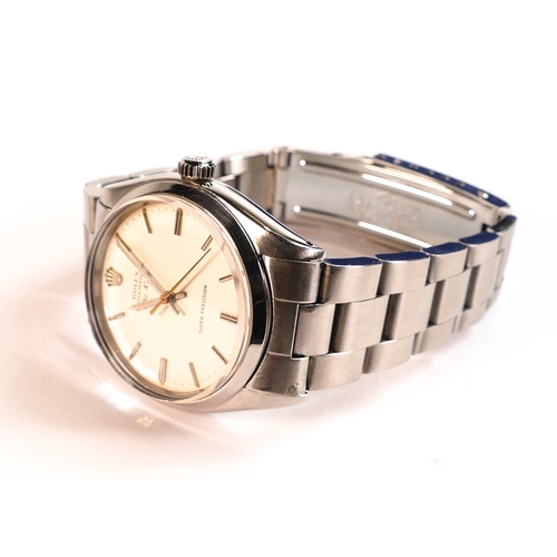 831 - Rolex Air-King 5500 Super precision gents watch, stainless steel watch with Oyster bracelet C1961, d... 