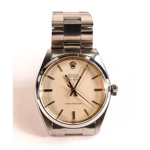 831 - Rolex Air-King 5500 Super precision gents watch, stainless steel watch with Oyster bracelet C1961, d... 