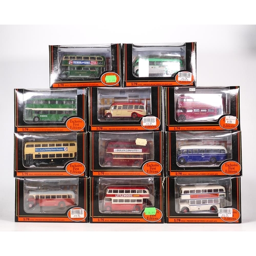 422 - A collection of Exclusive First Edition 1:75 scale Model Buses including Birmingham City 11801, Lanc... 