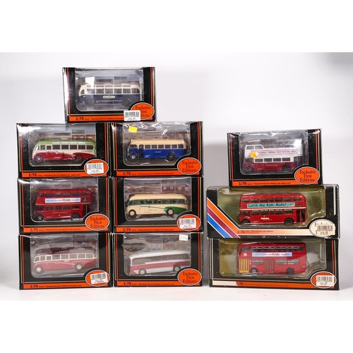 423 - A collection of Exclusive First Edition 1:75 scale Model Buses including Macbraynes 18708, Southern ... 