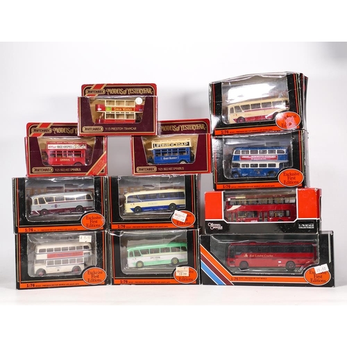 425 - A collection of Exclusive First Edition 1:75 scale Model Buses including Bradford Double Beck 10114,... 