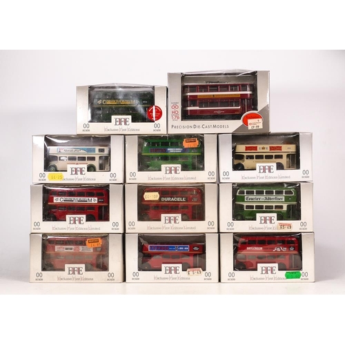 426 - A collection of Exclusive First Edition OO scale Model Buses including E10102, E10203, Dundee Courie... 