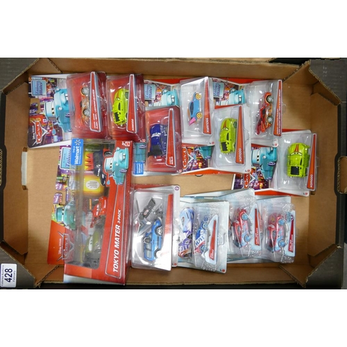 428 - A collection of Carded Disney Pixar Cars , Disney Ice Racers  Model toy cars (12)