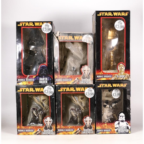 434 - A collection of Star Wars Bobble Buddies Figures including 3 x General Grievous , Darth Vader, CP30 ... 