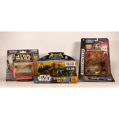 436 - A collection of Star Wars Action Fleet Micro Machines Display Vehicles including Imperial Star Destr... 