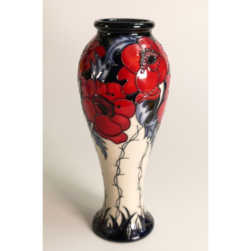 55 - Moorcroft A  More Sacred Place vase. M.C.C piece by Rachel Bishop , dated 2013. Height 21.5cm. Boxed