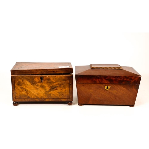 648 - Two Early 20th century Tea Caddies , largest 22.5cm in length(2)