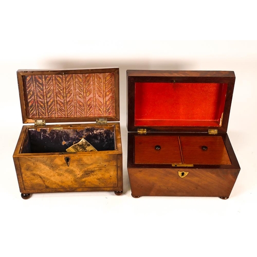 648 - Two Early 20th century Tea Caddies , largest 22.5cm in length(2)