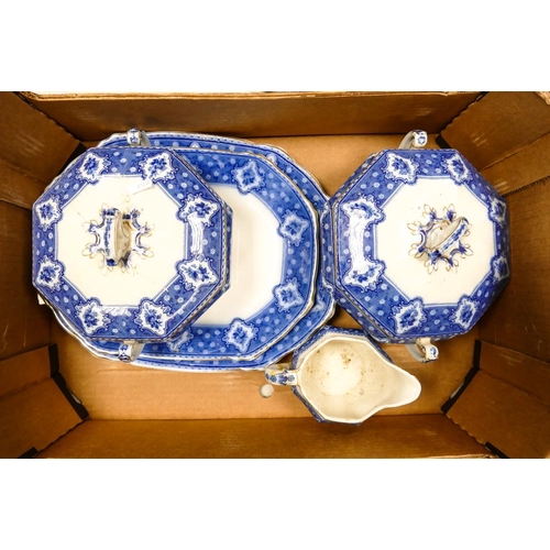 108 - Ford & Sons Burslem Pottery items to include Two Platters, Two Tureens and one Sauceboat. (jug and o... 