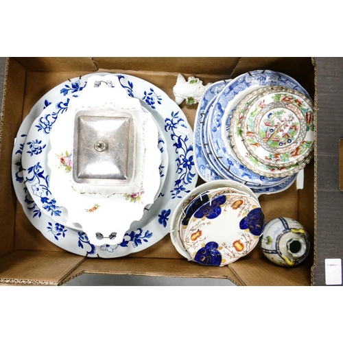 120 - A Mixed Collection of Ceramics to include Copeland Blue Pot, Coalport and Nipon Globular Vase etc. (... 