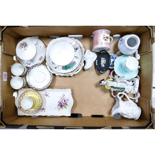 128 - A Mixed Collection of Ceramics to include Paragon Coffee Cup, Ribbon Plate, teacups, coffee cans etc... 