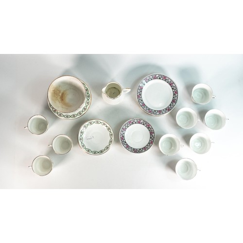 7 - Two Shelley part tea sets to include 6 cups , 5 saucers, 5 side plates, Norman shape 1088 and New Yo... 